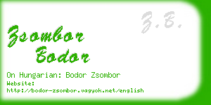 zsombor bodor business card